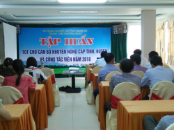 Trung tâm Khuyến nông tỉnh Nghệ An: Tổ chức tấp huấn TOT cho cán bộ khuyến nông cấp tỉnh, huyện và công tác viên năm 2018
