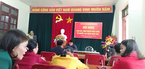Trung tâm dịch vụ nông nghiệp Nam Đàn: Tổ chức Hội nghị  cán bộ viên chức, người lao động