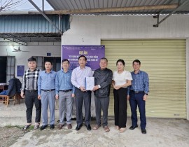 Nghiệm thu, trao chứng nhận VietGAP mô hình nuôi tôm thẻ chân trắng