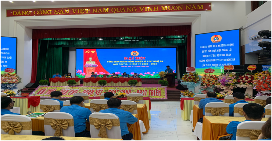 Công đoàn ngành Nông nghiệp và PTNT Nghệ An: Tổ chức Đại hội lần thứ VI, nhiệm kỳ 2023 – 2028